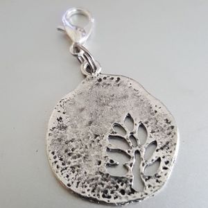 Tree of Life Family Silver Charm Pendant 1.5"